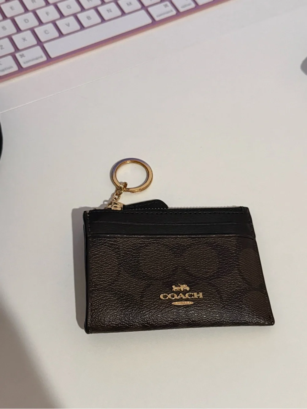 Coach Black & Brown Chain Crossbody Bag with wallet